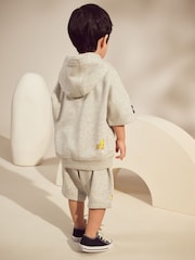 Grey Marl Looney Tunes Short Sleeve Hoodie & Shorts Set (3mths-8yrs) - Image 3 of 5