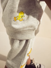Grey Marl Looney Tunes Short Sleeve Hoodie & Shorts Set (3mths-8yrs) - Image 4 of 5