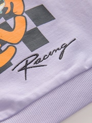 Lilac Purple Hot Wheels Short Sleeve Crewneck & Checkerboard Shorts 100% Cotton Set (3mths-8yrs) - Image 10 of 10