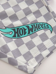 Lilac Purple Hot Wheels Short Sleeve Crewneck & Checkerboard Shorts 100% Cotton Set (3mths-8yrs) - Image 9 of 10