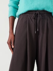 Hush Brown 100% Cotton Taylor Wide Leg Joggers - Image 4 of 6