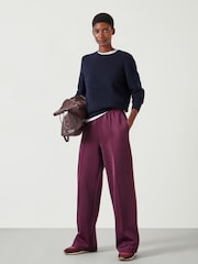 Hush Red/Blue Harrison Pintuck Joggers - Image 1 of 4