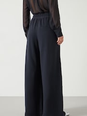 Hush Black 100% Cotton Taylor Wide Leg Joggers - Image 3 of 5