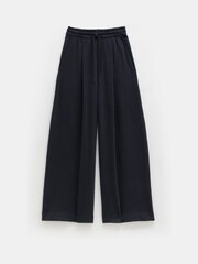 Hush Black 100% Cotton Taylor Wide Leg Joggers - Image 5 of 5