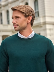 Grün - Pure Collection Cashmere Crew Sweater - Bild 3 von 4