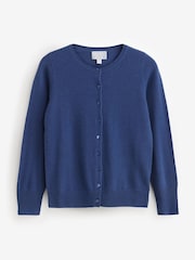 Pure Collection Cashmere Crew Neck Cardigan with Colour Matched Buttons - Image 4 of 4