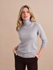 Pure Collection Cashmere Polo Neck Sweater - Image 1 of 3