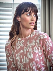 Pure Collection Pink Pure Cashmere Crew Neck Jumper - Image 3 of 3