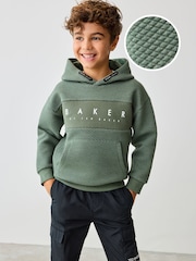 Baker by Ted Baker Textured 100% Cotton Hoodie - Image 1 of 9