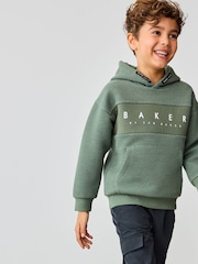 Baker by Ted Baker Textured 100% Cotton Hoodie - Image 3 of 9
