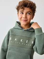 Baker by Ted Baker Textured 100% Cotton Hoodie - Image 4 of 9