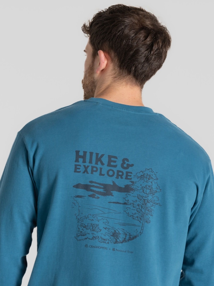 Craghoppers National Trust Limestone 100% Cotton Long Sleeve Top - Image 2 of 4 Craghoppers National Trust Limestone 100% Cotton Long Sleeve Top - Image 2 of 4