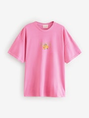 Pink Valencia - Koszulka nocna o kroju oversize w 100% z bawełny - Image 4 of 7
