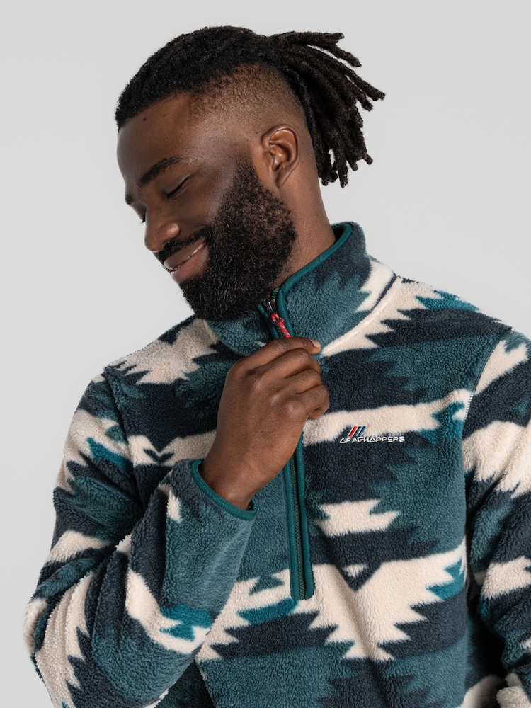 Craghoppers Green Tatton Quarter Zip Fleece - Image 4 of 4