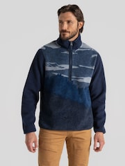 Craghoppers Blue National Trust Hathers Quarter Zip Fleece - Imagen 1 de 5
