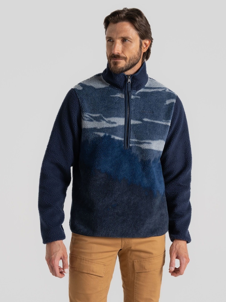 Craghoppers Blue National Trust Hathers Quarter Zip Fleece - Imagen 1 de 5