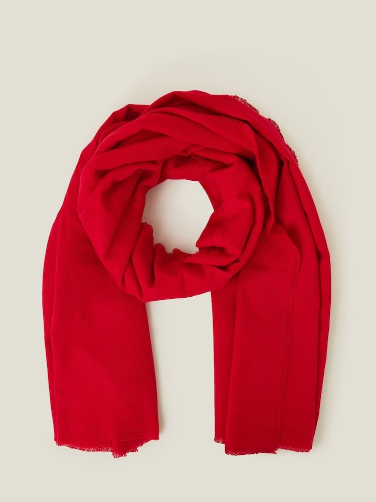 rdeča - Accessorize me zelohek Winter odeja šal; ruta - Slika 2 iz 3