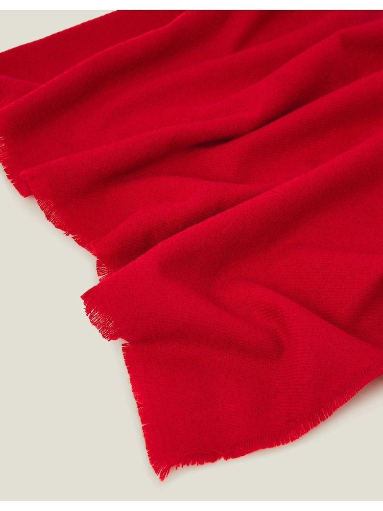rdeča - Accessorize me zelohek Winter odeja šal; ruta - Slika 3 iz 3