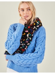 Accessorize Black Love Spot Blanket Scarf - Image 1 of 3