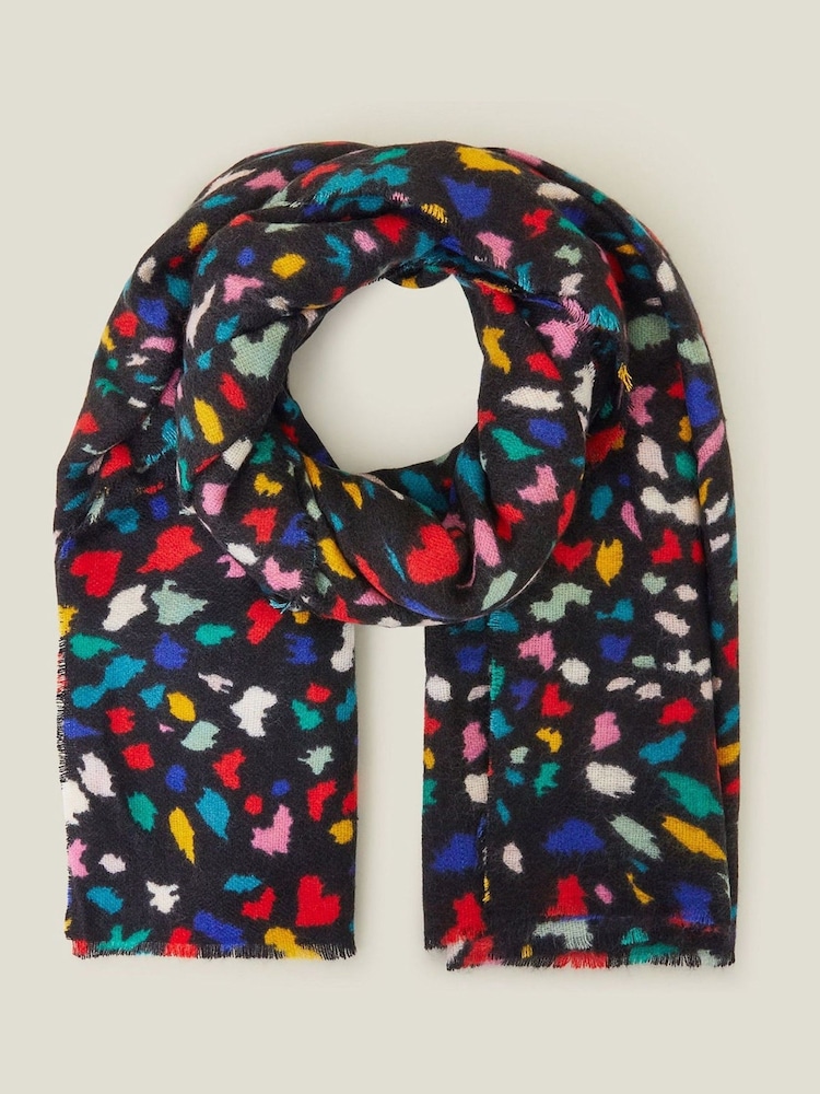Accessorize Black Love Spot Blanket Scarf - Image 2 of 3