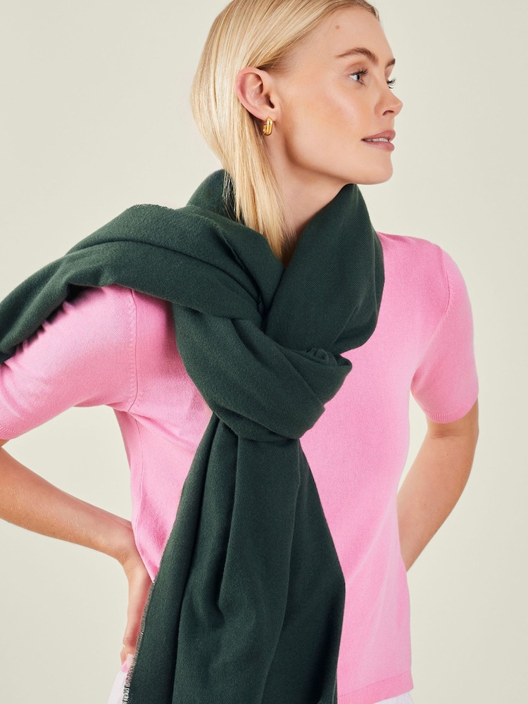Temno zelena - Accessorize me zelohek Winter odeja šal; ruta - Slika 1 iz 3