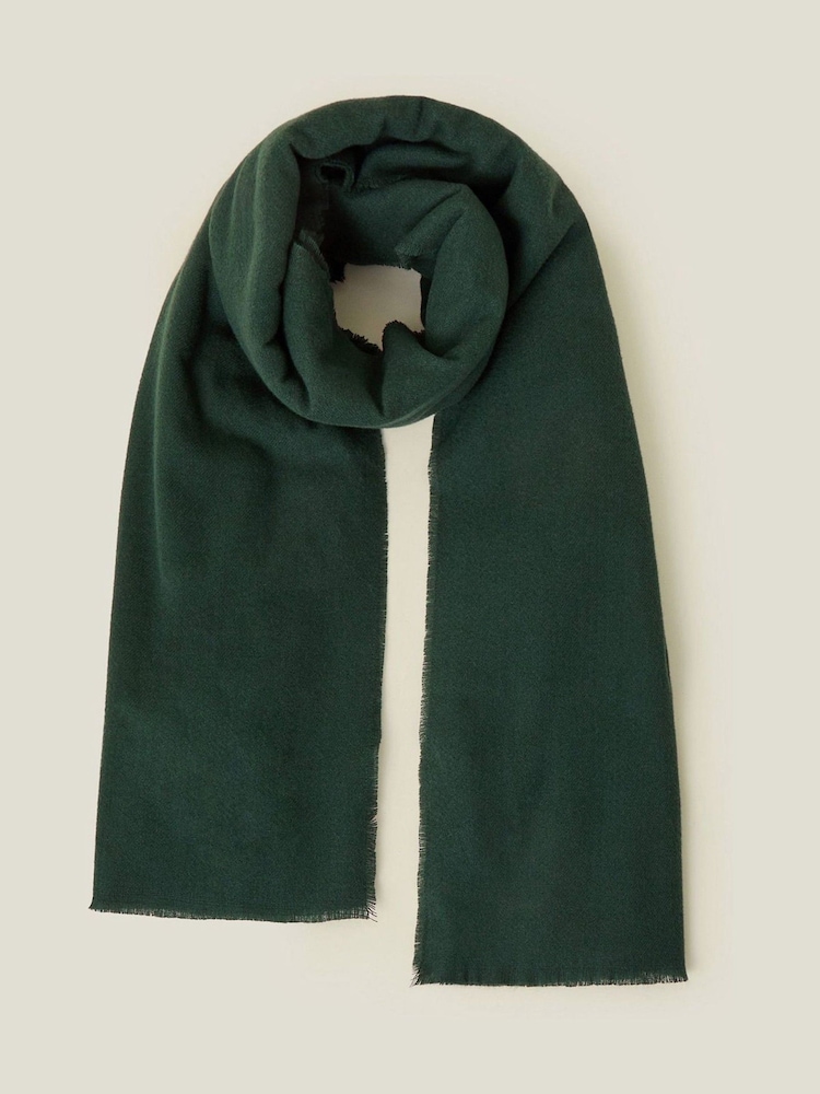 Temno zelena - Accessorize me zelohek Winter odeja šal; ruta - Slika 2 iz 3