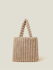 Accessorize Ribbed Faux Fur velika/vrečasta torba Torba - Slika 1 iz 3