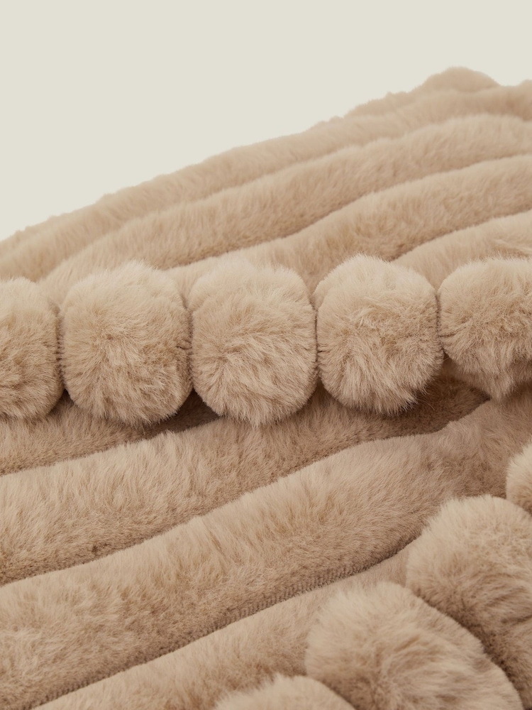 Accessorize Ribbed Faux Fur velika/vrečasta torba Torba - Slika 3 iz 3