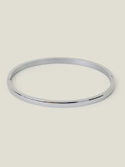 Accessorize Silver Tone Platinum-Coated Stainless Steel Cuff Bracelet - Image 1 of 2