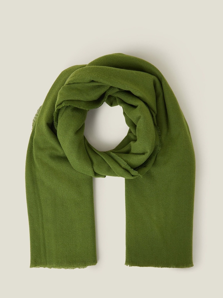 zelena - Accessorize me zelohek Winter odeja šal; ruta - Slika 2 iz 3