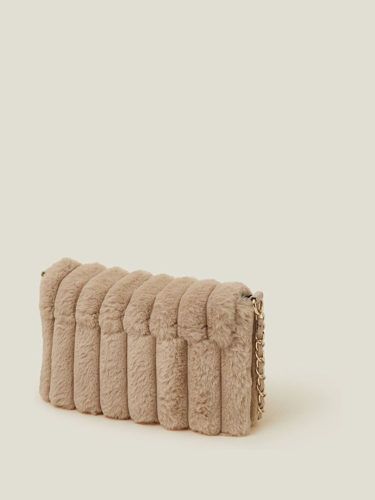 Accessorize Animal Faux Fur Cross-Body Bag - Image 2 of 3 Accessorize Animal Faux Fur Cross-Body Bag - Image 2 of 3