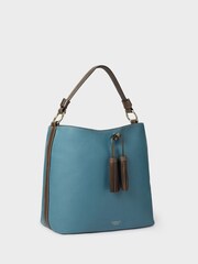 Bolso hobo azul de cuero The Savanna de OSPREY LONDON - Imagen 2 de 3