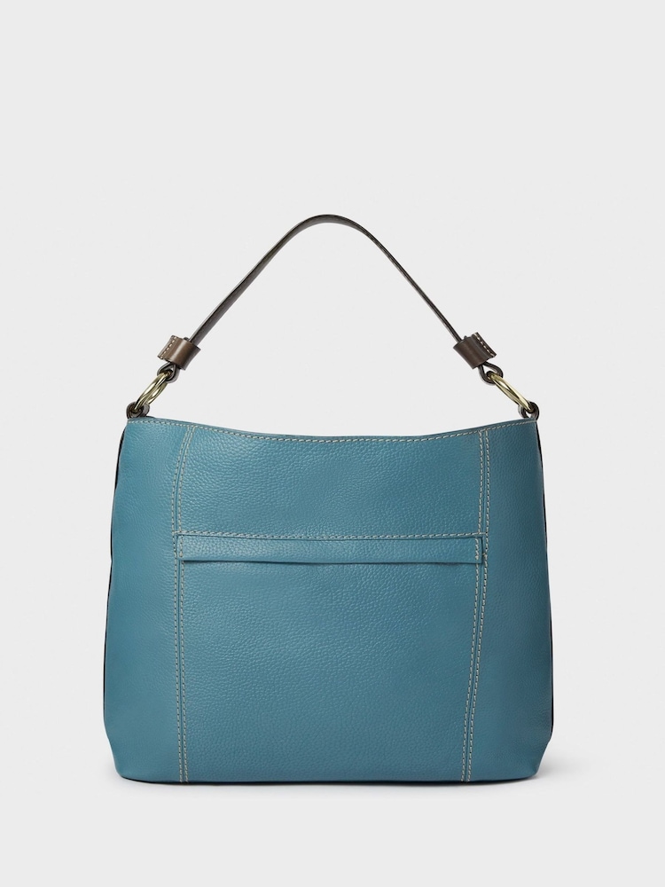 Bolso hobo azul de cuero The Savanna de OSPREY LONDON - Imagen 3 de 3