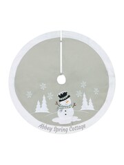 Personalised Christmas Snowman Tree Skirt by Dibor - Image 2 of 3