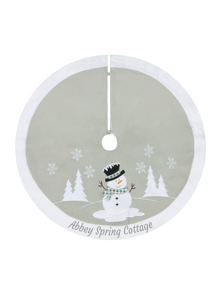Personalised Christmas Snowman Tree Skirt by Dibor - Image 2 of 3