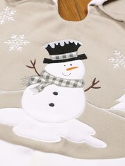 Personalised Christmas Snowman Tree Skirt by Dibor - Image 3 of 3