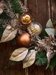 Personalised Metallic Magic Bauble Wreath by Dibor - Image 2 of 5