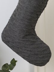Personalised Grey Knit Christmas Stocking by Dibor - Image 3 of 3