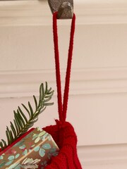 Personalised Red Cable Knit Christmas Stocking by Dibor - Image 4 of 5