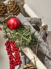 Personalised Woodland Berries Light Up Christmas Wreath by Dibor - Image 2 of 4