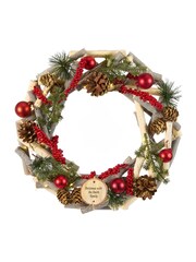 Personalised Woodland Berries Light Up Christmas Wreath by Dibor - Image 4 of 4