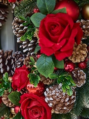 Personalised Royale Christmas Rose Wreath by Dibor - Image 2 of 5