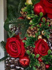 Personalised Royale Christmas Rose Wreath by Dibor - Image 3 of 5