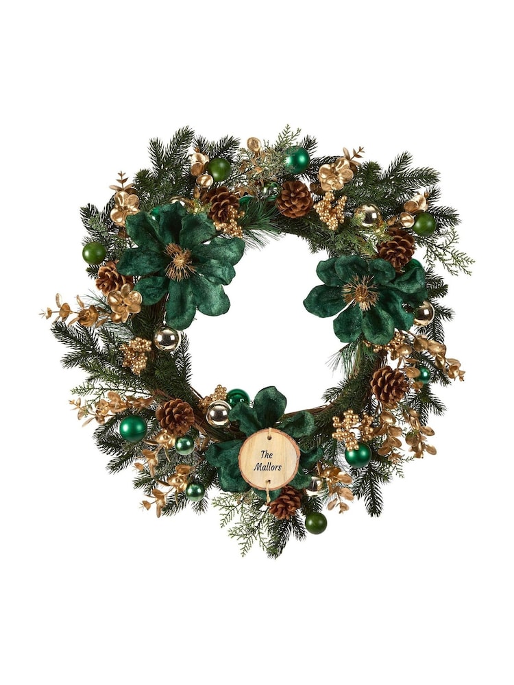 Personalised Large Highbury Luxury Christmas Wreath by Dibor - Image 5 of 5