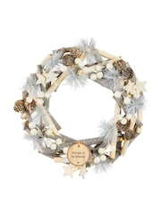 Personalised Silent Night Light Up Christmas Wreath by Dibor - Image 2 of 5