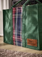 Personalised Green Fireside Kindling and Wood Storage Bag by Dibor - Image 3 of 5