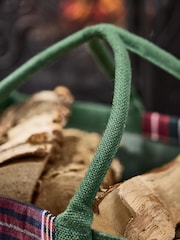 Personalised Green Fireside Kindling and Wood Storage Bag by Dibor - Image 4 of 5