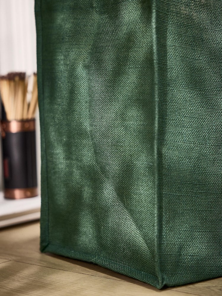 Personalised Green Fireside Kindling and Wood Storage Bag by Dibor - Image 5 of 5
