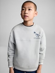 Mango Cream Boys Graphic Dinosaur Sweatshirt - Image 2 of 7