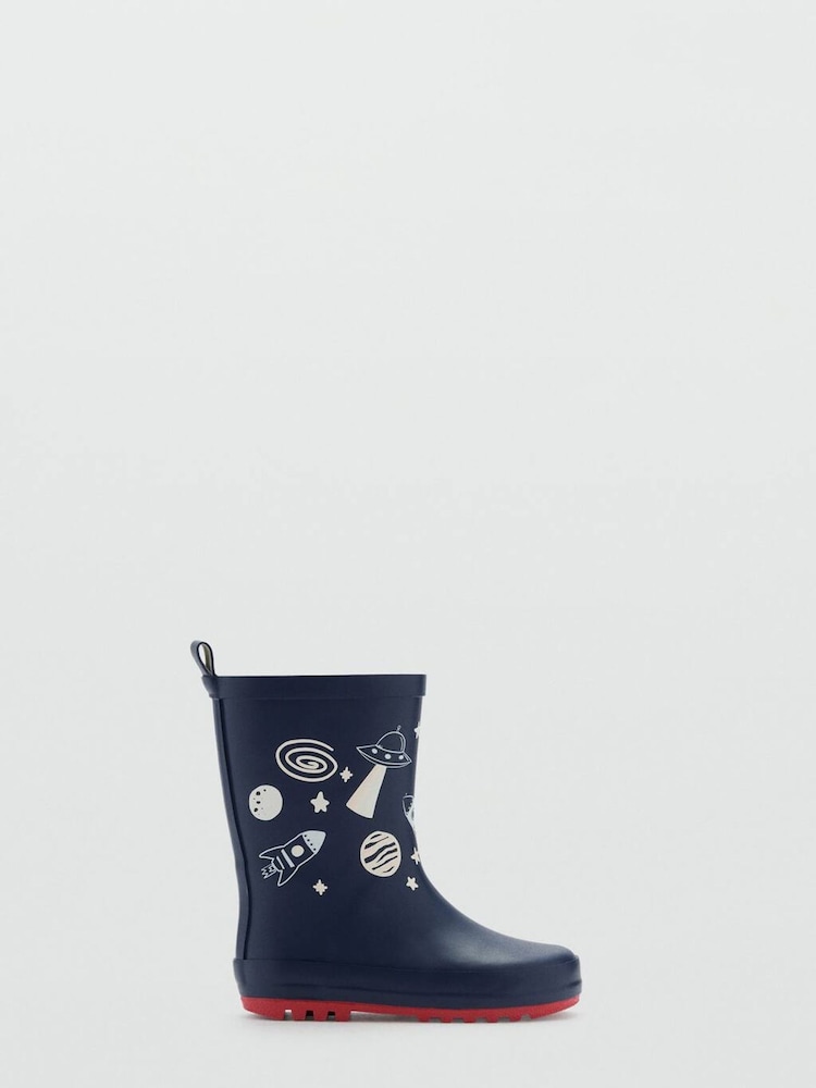 Mango Blue Space Rain Boots - Image 1 of 3